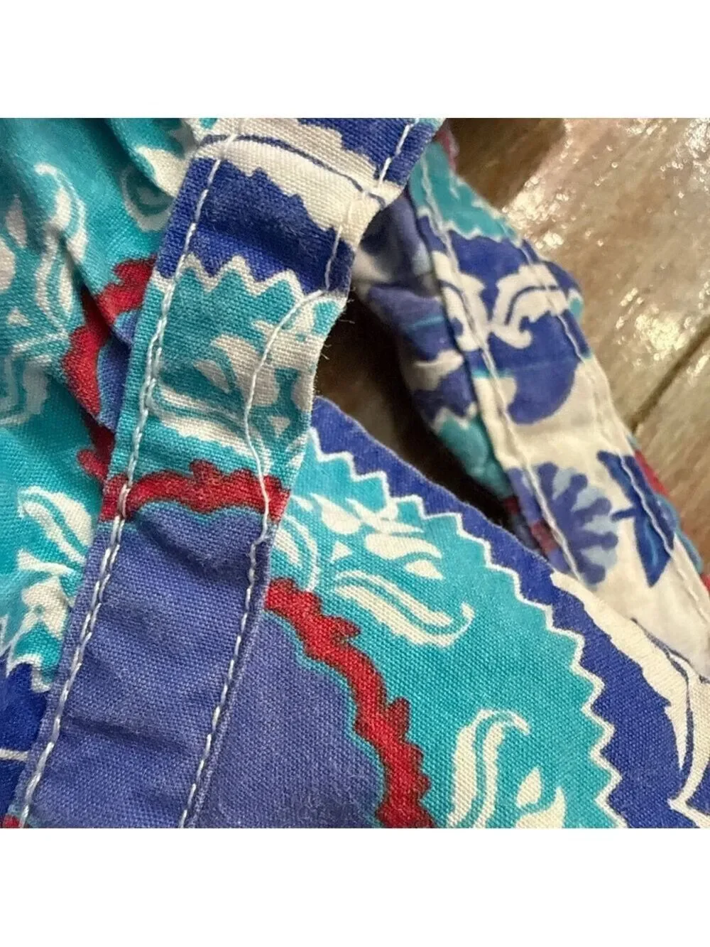 Kelly's Kids Blue Paisley Ruffle Romper Size 7 8